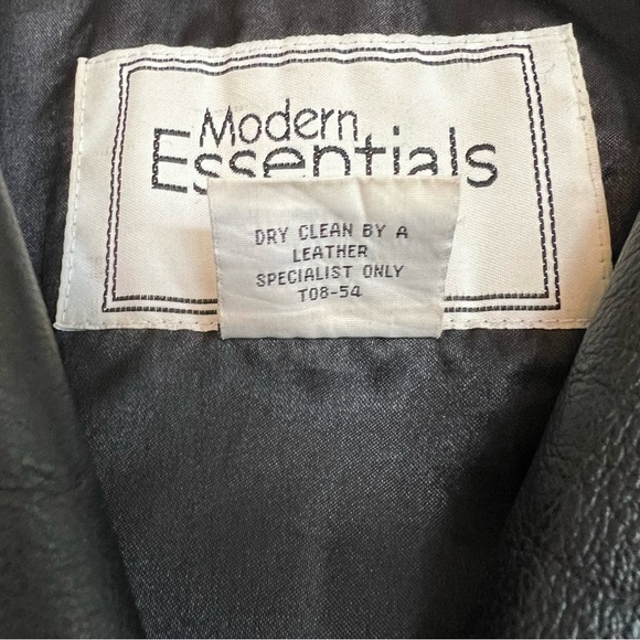 Vintage Women’s black leather jacket Genuine leather jacket Y2K style Size PL - Picture 6 of 6